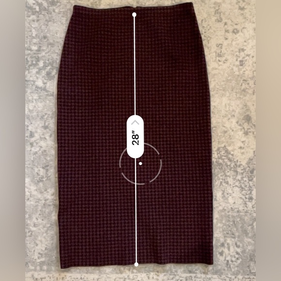 THEORY - Ornita Houndstooth Pencil midi Skirt, Black/Sumac, small - Picture 6 of 13